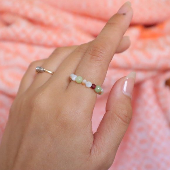 Mixed Stone Beaded Ring - Picture 4 of 12